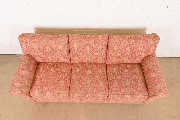 Ethan Allen Contemporary Paisley Upholstered Sofa - Image 5