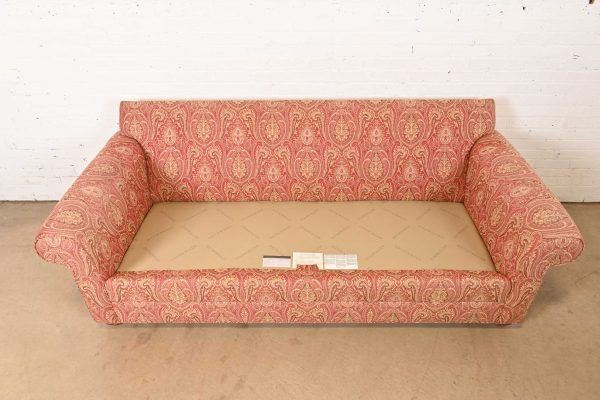 Ethan Allen Contemporary Paisley Upholstered Sofa - Image 7