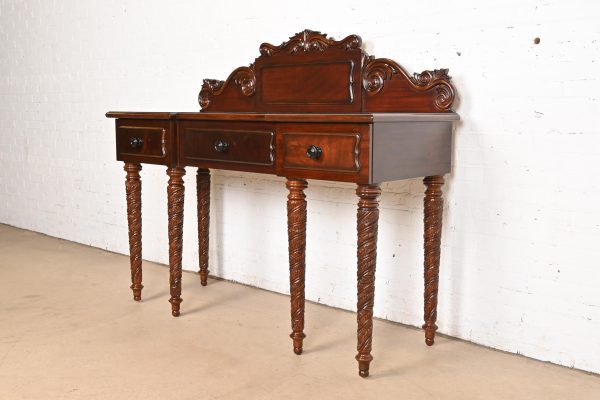 Ralph Lauren British Colonial Carved Mahogany Sideboard Buffet or Console Table - Image 3