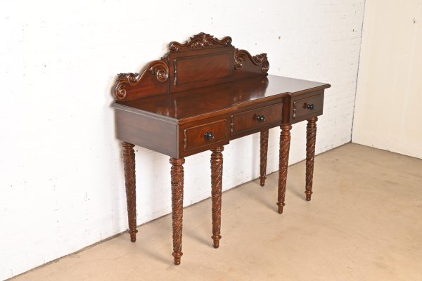 Ralph Lauren British Colonial Carved Mahogany Sideboard Buffet or Console Table - Image 4