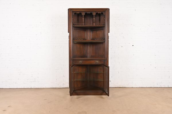 Signed Herter Brothers Eastlake Victorian Carved Mahogany Corner Cabinet, Circa 1890s - Image 3