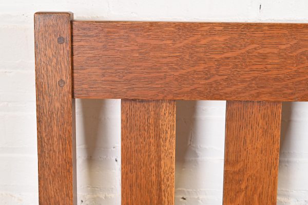 Charles Stickley Antique Mission Oak Arts & Crafts Settle Sofa or Bench, Circa 1900 - Image 6
