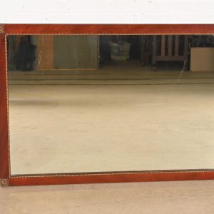 Grosfeld House Style Regency Mahogany and Giltwood Framed Large Wall Mirror, Circa 1940s