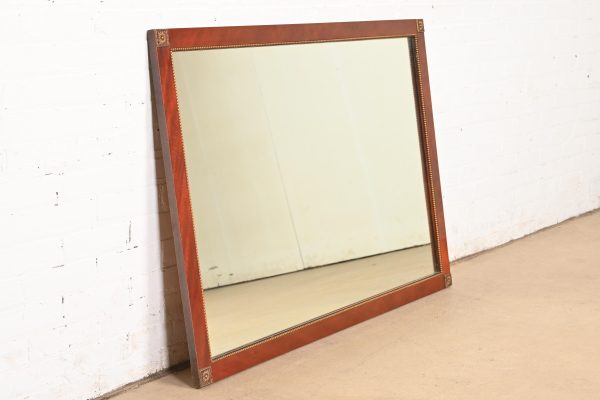 Grosfeld House Style Regency Mahogany and Giltwood Framed Large Wall Mirror, Circa 1940s - Image 2