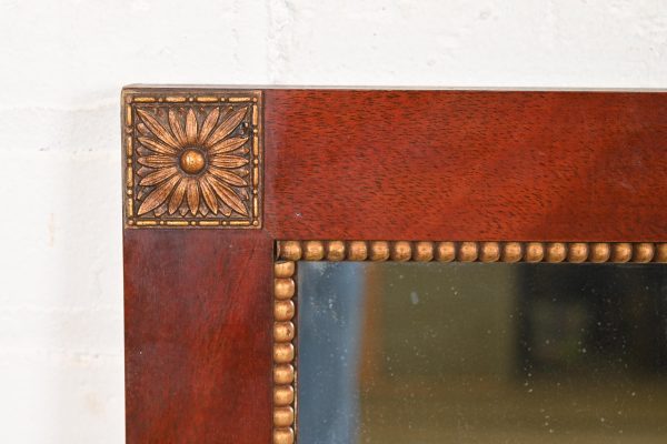 Grosfeld House Style Regency Mahogany and Giltwood Framed Large Wall Mirror, Circa 1940s - Image 3