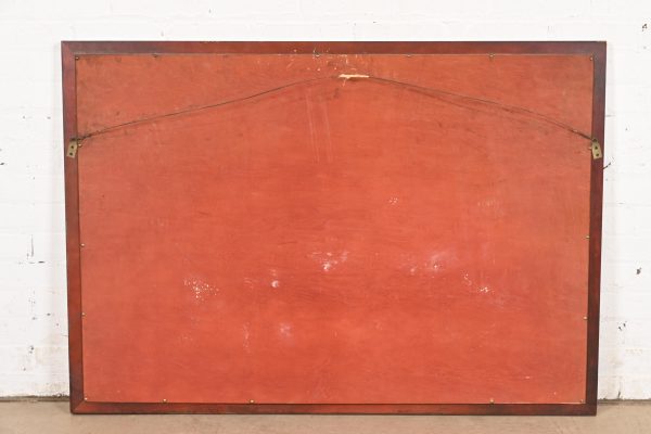 Grosfeld House Style Regency Mahogany and Giltwood Framed Large Wall Mirror, Circa 1940s - Image 5