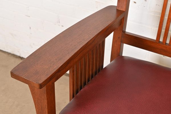 Stickley Mission Oak Arts & Crafts Spindle Bench or Settee - Image 7