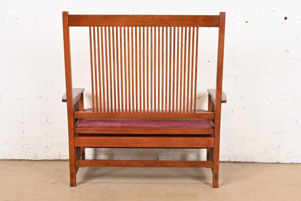 Stickley Mission Oak Arts & Crafts Spindle Bench or Settee - Image 10