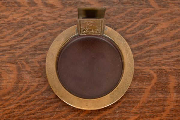 Silver Crest Arts & Crafts Nautical Bronze Ashtray With Match Box Holder - Image 5