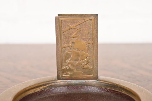 Silver Crest Arts & Crafts Nautical Bronze Ashtray With Match Box Holder - Image 6