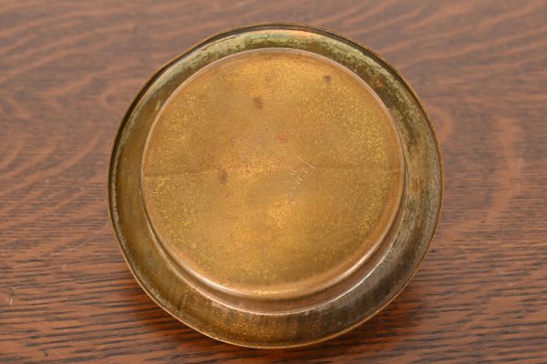 Silver Crest Arts & Crafts Nautical Bronze Ashtray With Match Box Holder - Image 8