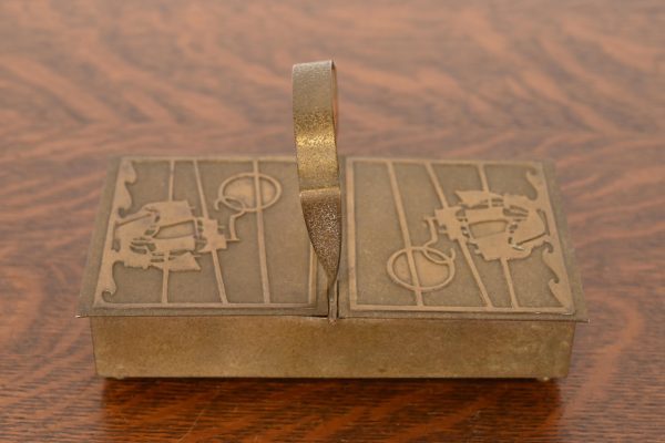 Silver Crest Arts & Crafts Nautical Bronze Humidor Cigar Box With Handle - Image 3