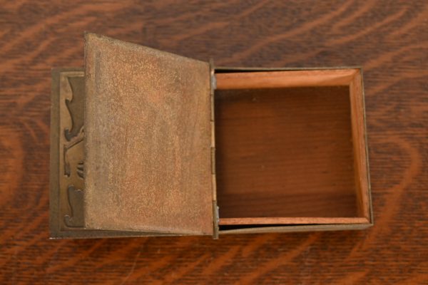 Silver Crest Arts & Crafts Nautical Bronze Humidor Cigar Box With Handle - Image 6