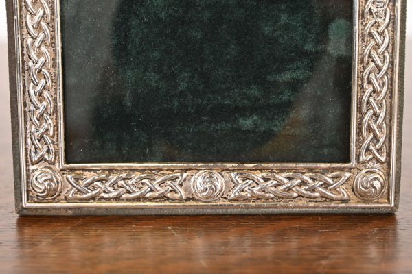 Tiffany & Co. Style Celtic Knot Sterling Silver Picture Frame - Image 7