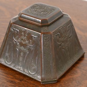 Tiffany Studios Chinese Pattern Bronze Inkwell