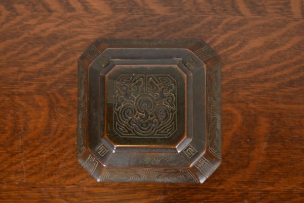 Tiffany Studios Chinese Pattern Bronze Inkwell - Image 5