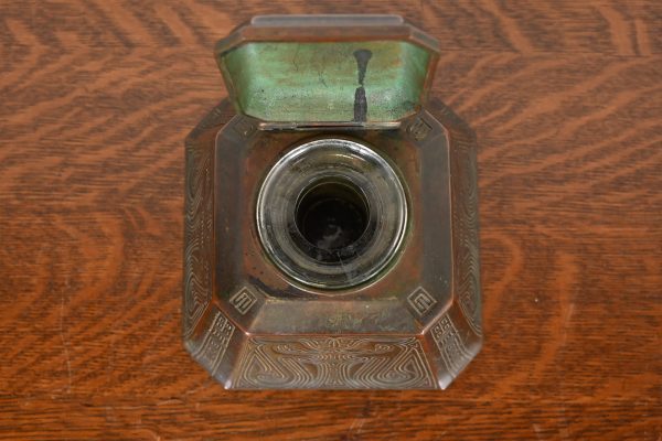 Tiffany Studios Chinese Pattern Bronze Inkwell - Image 6