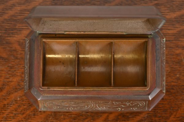 Tiffany Studios New York Chinese Pattern Bronze Stamp Box - Image 6