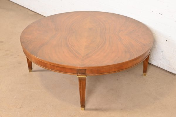 Baker Furniture French Regency Louis XVI Burled Walnut Coffee Table or Cocktail Table, Circa 1960s - Image 3