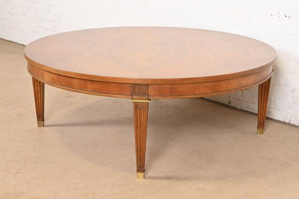 Baker Furniture French Regency Louis XVI Burled Walnut Coffee Table or Cocktail Table, Circa 1960s - Image 4