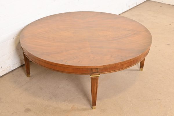 Baker Furniture French Regency Louis XVI Burled Walnut Coffee Table or Cocktail Table, Circa 1960s - Image 5