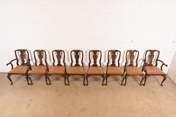 Henkel Harris Queen Anne Solid Mahogany Dining Chairs, Set of Eight - Image 5