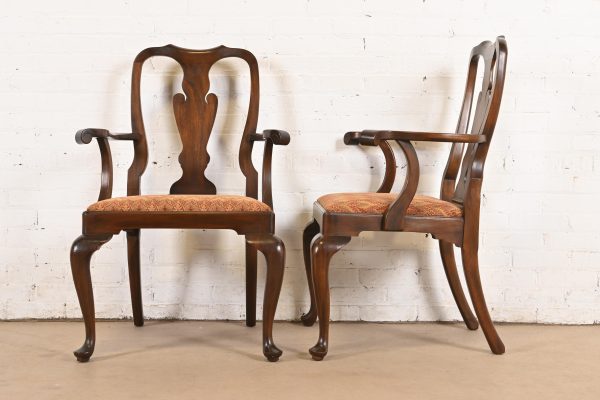 Henkel Harris Queen Anne Solid Mahogany Dining Chairs, Set of Eight - Image 9
