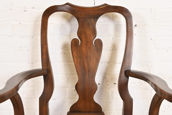 Henkel Harris Queen Anne Solid Mahogany Dining Chairs, Set of Eight - Image 7
