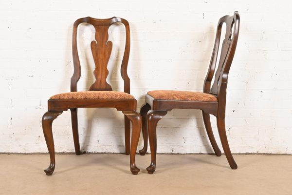 Henkel Harris Queen Anne Solid Mahogany Dining Chairs, Set of Eight - Image 6