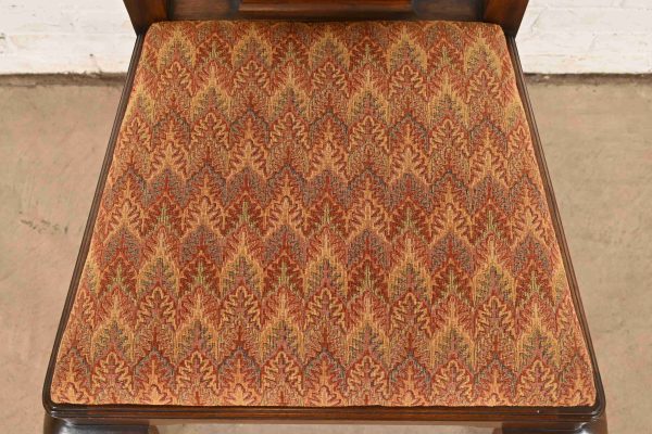 Henkel Harris Queen Anne Solid Mahogany Side Chairs or Dining Chairs, Pair - Image 7