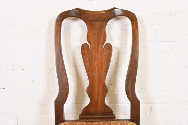 Henkel Harris Queen Anne Solid Mahogany Side Chairs or Dining Chairs, Pair - Image 6