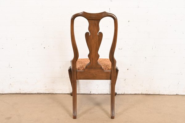 Henkel Harris Queen Anne Solid Mahogany Side Chairs or Dining Chairs, Pair - Image 8
