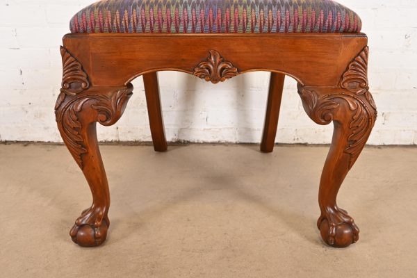 Henredon Chippendale Carved Mahogany Side Chairs or Dining Chairs, Pair - Image 8