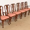 Baker Furniture Queen Anne Carved Mahogany Dining Chairs, Set of Six - Image 4