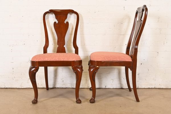 Baker Furniture Queen Anne Carved Mahogany Dining Chairs, Set of Six - Image 6