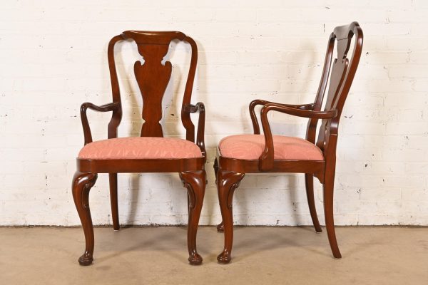 Baker Furniture Queen Anne Carved Mahogany Dining Chairs, Set of Six - Image 9