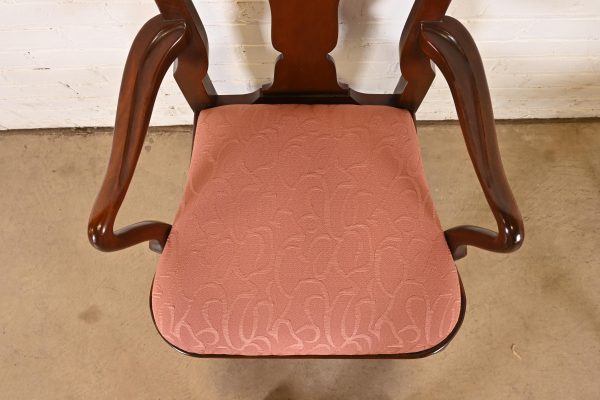 Baker Furniture Queen Anne Carved Mahogany Dining Chairs, Set of Six - Image 7