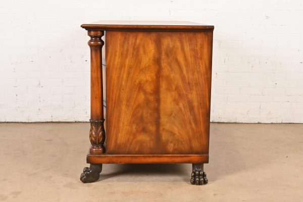 Ralph Lauren Style American Empire Flame Mahogany Chest of Drawers With Lion Paw Feet - Image 10