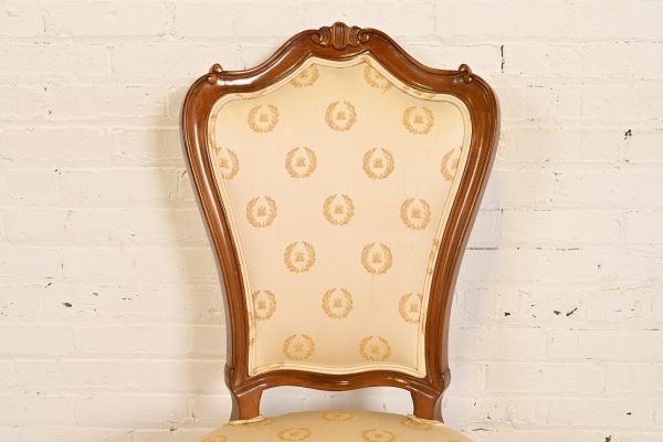 Karges French Provincial Louis XV Carved Walnut Side Chairs or Dining Chairs, Pair - Image 5