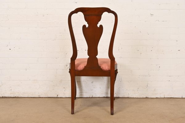 Baker Furniture Queen Anne Carved Mahogany Side Chairs or Dining Chairs, Pair - Image 9
