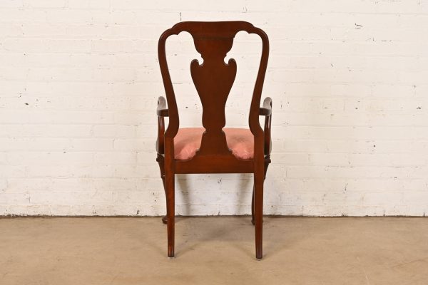 Baker Furniture Queen Anne Carved Mahogany Dining Chairs, Set of Six - Image 10