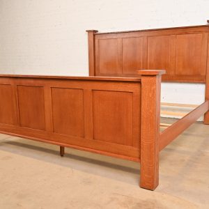 Stickley Style Mission Oak Arts & Crafts King Size Bed