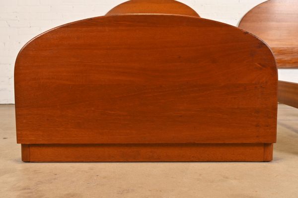 Art Deco Redwood Twin Size Beds by Brooks Furniture Co., Pair - Image 7