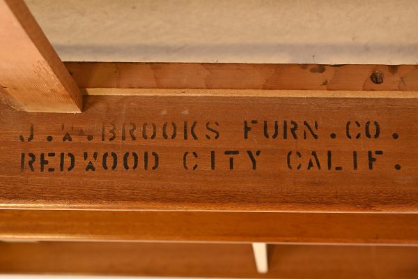 Art Deco Redwood Twin Size Beds by Brooks Furniture Co., Pair - Image 8