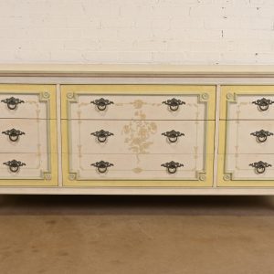 John Widdicomb French Regency Louis XVI Painted Triple Dresser, Circa 1960s
