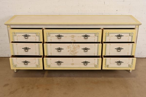 John Widdicomb French Regency Louis XVI Painted Triple Dresser, Circa 1960s - Image 5