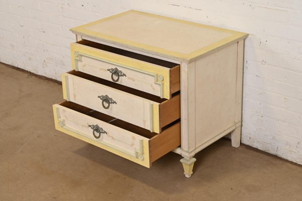 John Widdicomb French Regency Louis XVI Painted Bachelor Chest or Bedside Chest, Circa 1960s - Image 5