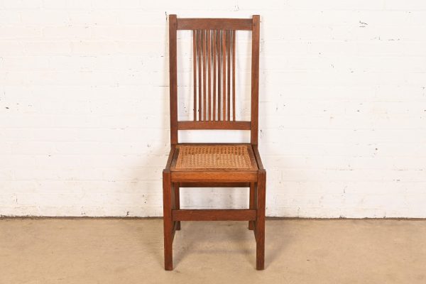 Gustav Stickley Antique Mission Oak Arts & Crafts Spindle Side Chair or Dining Chair, Circa 1900 - Image 3