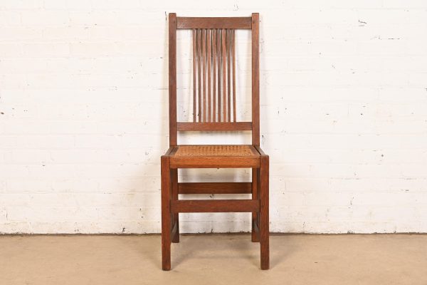 Gustav Stickley Antique Mission Oak Arts & Crafts Spindle Side Chair or Dining Chair, Circa 1900 - Image 2
