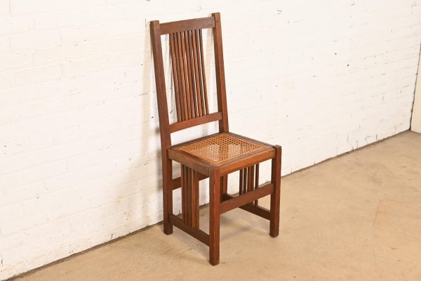 Gustav Stickley Antique Mission Oak Arts & Crafts Spindle Side Chair or Dining Chair, Circa 1900 - Image 4